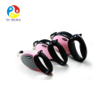 Correa de perro retráctil rosa / azul flexible (cable)